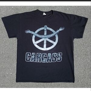 Vtg 2000s Carcass Heartwork Band T-Shirt Anvil Tag Y2K Death Metal Graphic M